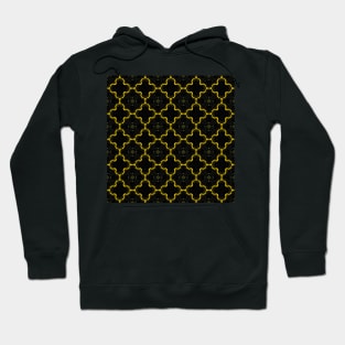 Yellow Chrysanthemum Light and Shadow Kaleidoscope pattern (Seamless) 10 Hoodie